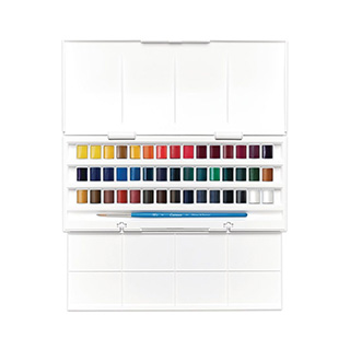 Winsor & Newton Cotman Watercolour Studio Set: 45 half-pan watercolours for artists.