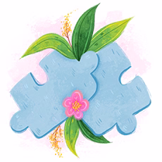 Puzzle illustration icon